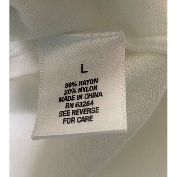 NWT$29 Roz & Ali Button-Up Cardigan Sweater Womens L White 3/4 Sleeves Lightweig - Picture 5 of 10